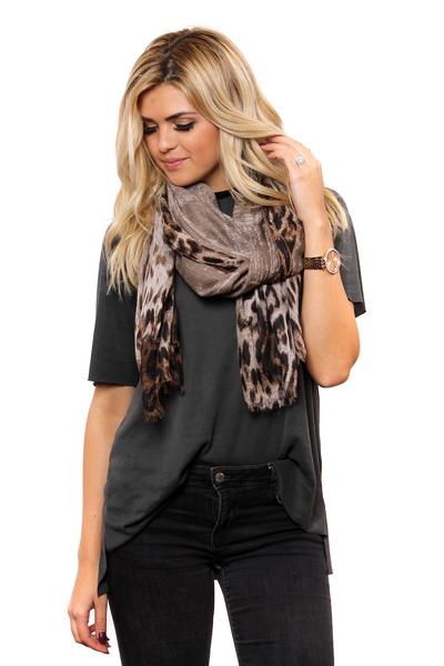 Large Ombre Leopard Scarf in Dark Army Green Army Green CL185TGS2QH