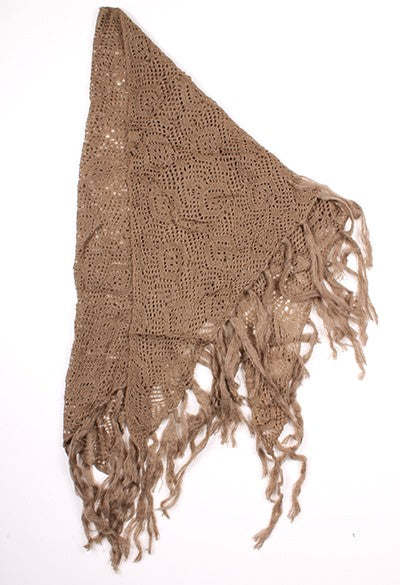 ESPRIT - Rib-knit triangle scarf at our Online Shop