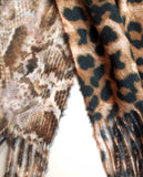 Isabel Leopard Snake Double Sided Scarf